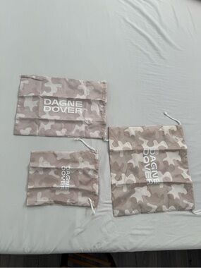 Dagne Dover Neutral Camo Drawstring Pouch Set - 3 Pieces
